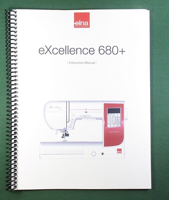 Elna Excellence 680+ Instruction Manual: 96 Pages & Protective Covers!