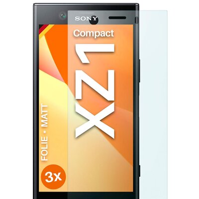 3x Schutzfolie Matt für Sony Xperia XZ1 Compact Displayschutz Dünn Anti Reflex