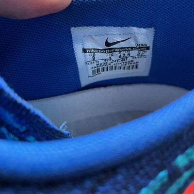 NIKE FLYKNIT ROSHERUN GAME ROYAL BLUE-BRIGHT CRIMSON SZ 9 [677243-401] NEW NIKE FLYKNIT ROSHERUN GAME ROYAL BLUE-BRIGHT CRIMSON SZ  main image 4