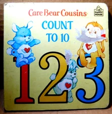 Care Bear Cousins Count To 10~Vintage Cardboard Book 1986