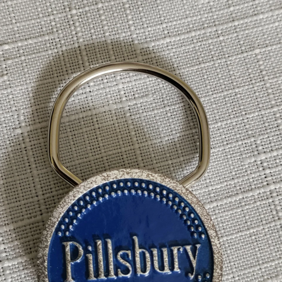 Vintage Pillsbury Collectible Key Chain Silver And Blue - Image 3 of 4