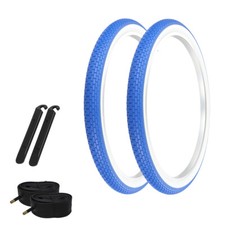 PRO TIRES 26 x 2.125 Blue/White G-5009 W/TUBES  TIRE LEVERS