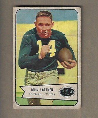 1954  BOWMAN  FOOTBALL  JOHN  LATTNER  #  128