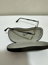 RAY-BAN RB6263 2502 Gunmetal Half Rimless Men’s Eyeglasses Frame 52-17-145  case
