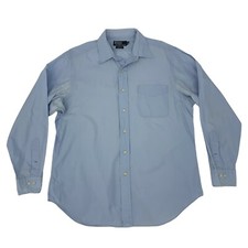 Polo Ralph Lauren Andrew Dress Shirt Mens 16 1/2 Blue Long Sleeve Cotton READ