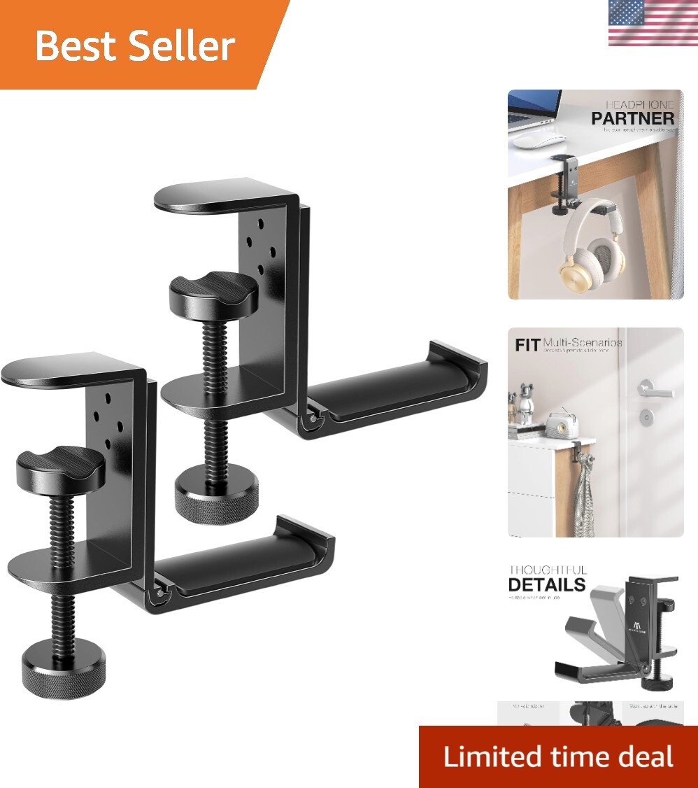 Foldable Headphone Stand Hanger Holder, Space-Saving Aluminum Soundbar Stand ...
