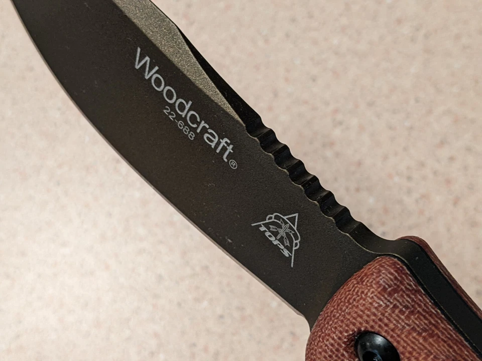 TOPS USA Marble's Woodcraft Fixed Bronze carbon steel Blade Knife Micarta - $235 - Image 3 of 4