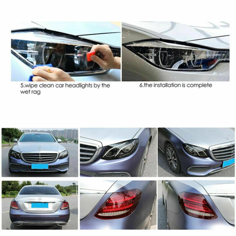 Película de envoltura de tinte de vinilo protección pintura humo faros precortados para Mazda CX-5 Foto 4 de 4