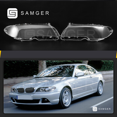 Paar Scheinwerferglas Streuscheibe Fit Für BMW E46 325ci 330ci 2DR Coupe 03-06