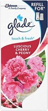 12 x Glade Touch & Fresh Refill Air Freshener - Cherry and Peony, 10ml