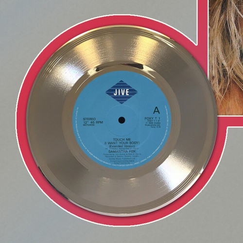 Samantha Fox Touch Me Framed Picture Sleeve Gold 45 Record Display - Picture 3 of 5