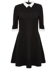 Alice + Olivia Textured Combo Shirt  Dress Black White Size 6 NWOT