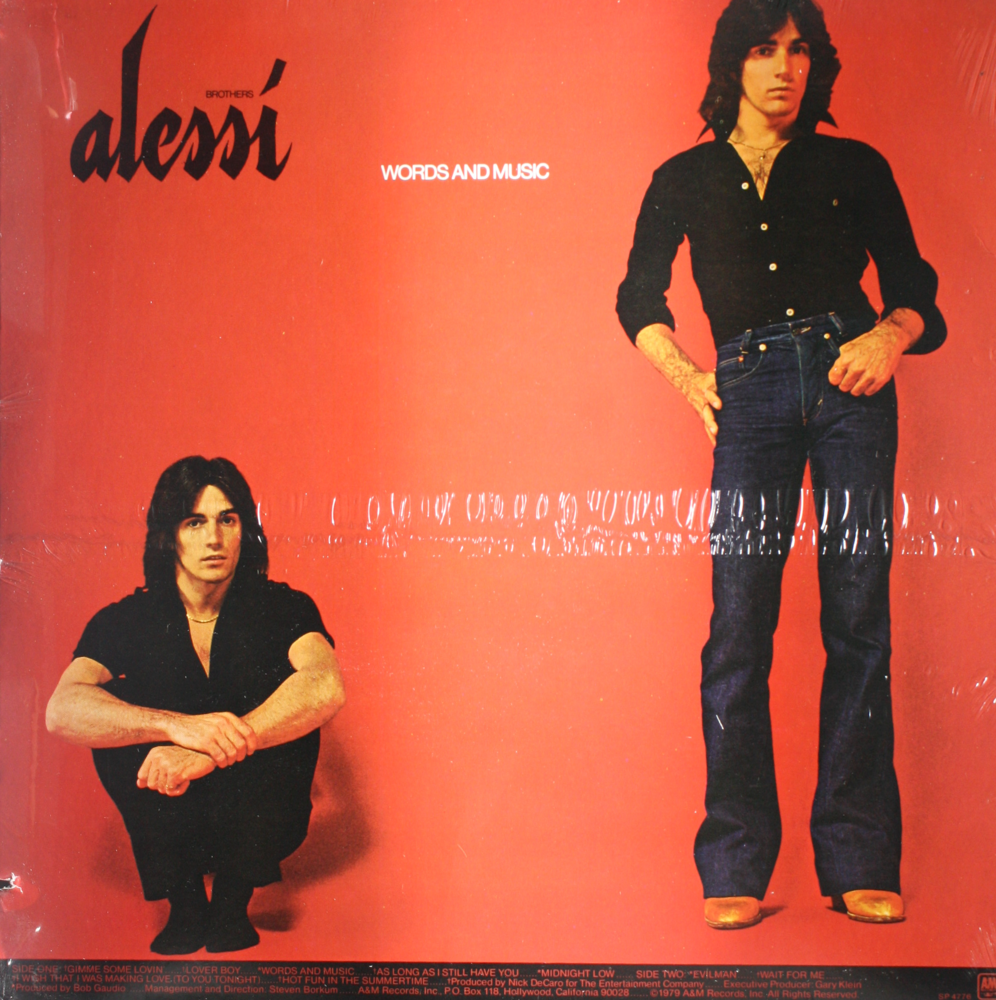 ALESSI BROTHERS Words And Music - NEW SEALED 1979 LP Record Pop
