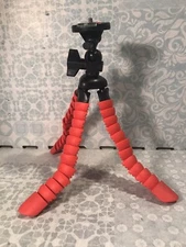 Deco gear Spider Tripod 12" Compact Rubberized Camera Photo Video Grip SP12-RED