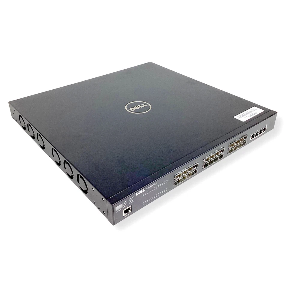 Dell Force 10 S25-01-GE-24P-DC-2 24-Port Ethernet Gigabit network Switch 0HJJP - Image 3 of 4