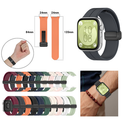 Für Huawei Watch Fit3 Silikonarmband Klappbare Magnetschnalle Uhrenarmband