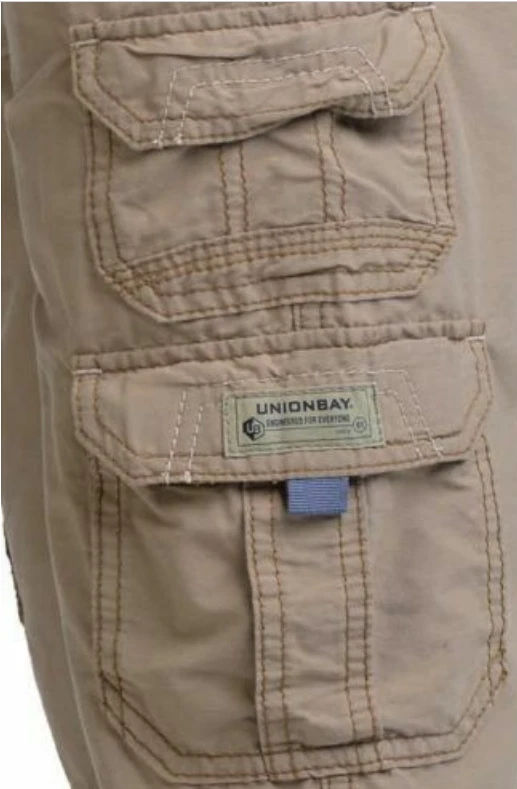 UNIONBAY NIÑOS LIGEROS CARGO CINTURA ELÁSTICA PANTALONES CORTOS (BEIGE LEÓN 8) NUEVO CON ETIQUETAS Foto 2 de 4