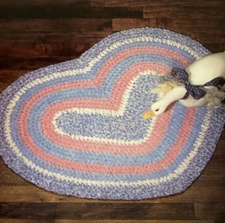 PATTERN Primitive HEART Fabric Toothbrush Rug NEW Aunt Philly’s EASY TO MAKE