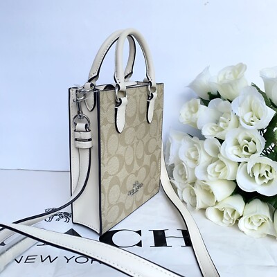 バッグ COACH Mini Signature Gallery Large Tote NWT Coach North South Mini Tote In Signature Canvas cj494 | eBay