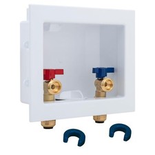 Pushfit Laundry Washer Valve Box Washing Machine Outlet Box With Center Drain 1/