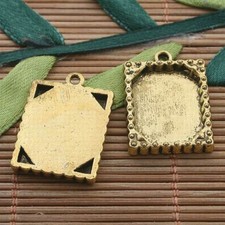 8pcs dark gold tone picture frame charm h3389