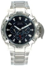 NEW-GUESS S/STEEL MULTIFUNCTION SILVER,BLUE DIAL WATERPRO MEN WATCH-U10009G2