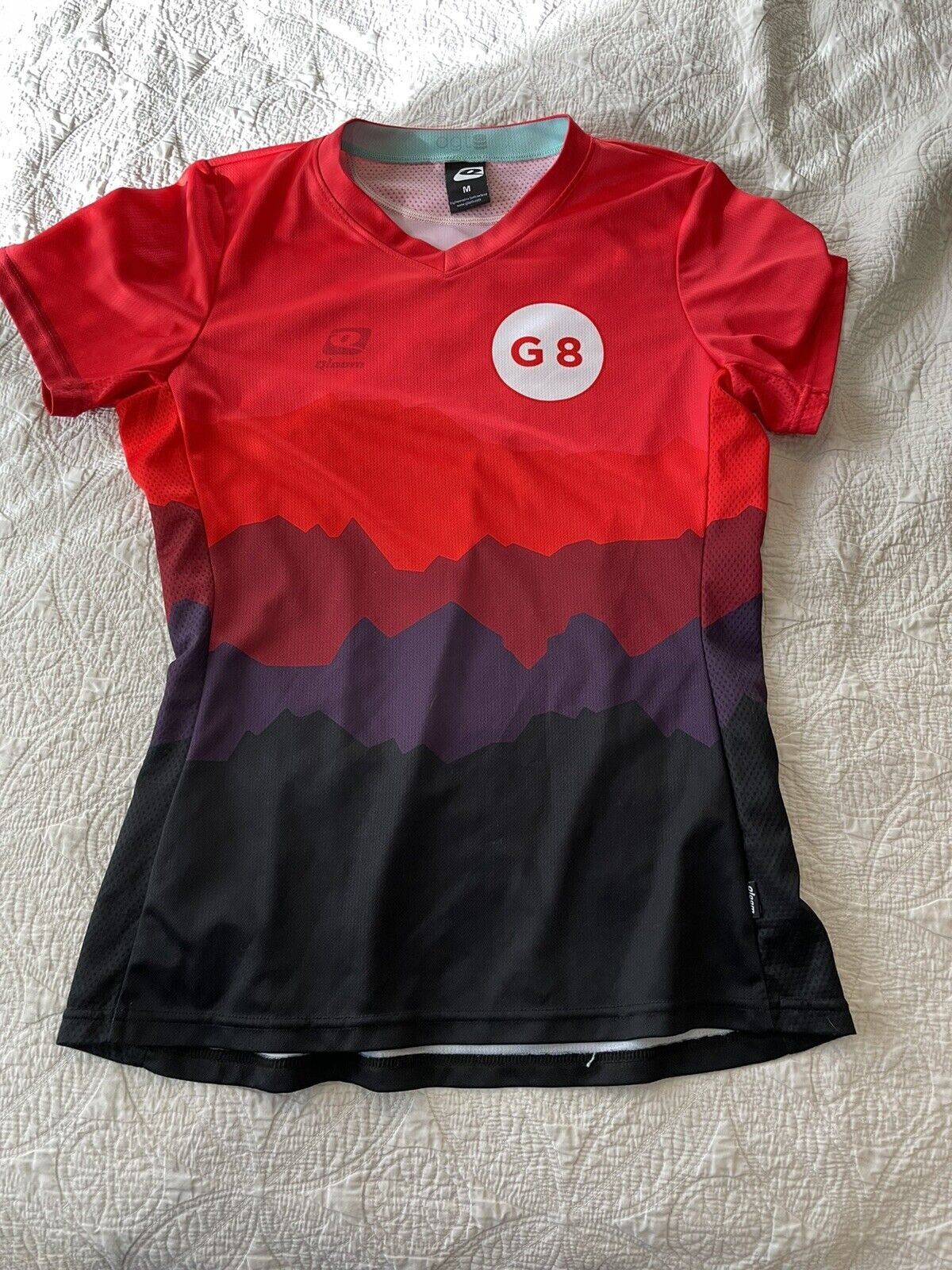 New popularity Qloom Cycling Jersey Sale item Medium M Black and Red
