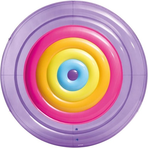 Intex Rainbow Fiesta Island Pool Float 201 x 24cm XL Inflatable Water Lounge - Picture 9 of 13