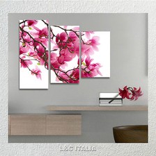Italiaquadri Fiori Pesco 5 Quadro Moderno su Tela Canvas cm 85x60 a parete Casa