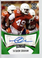 2021 Leaf Draft Autographs Green #BATQG Ta'Quon Graham
