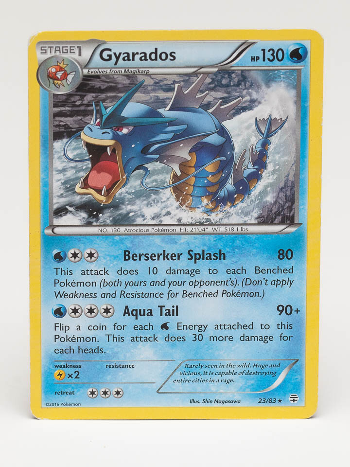 Gyarados 23/83 Rare XY Generations Pokemon Card Non Holo Pokemon Excellent LP