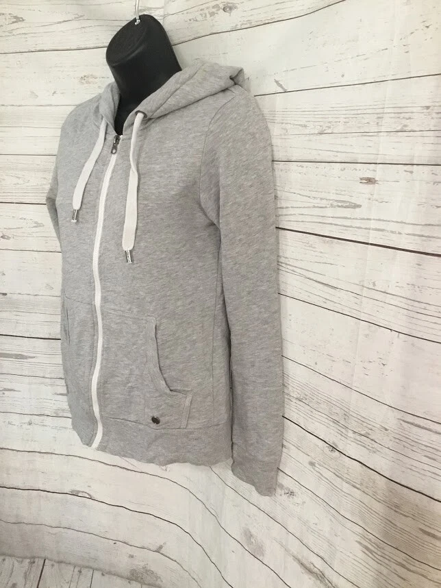 Only by Favourite Wardrobe Full Zip Hoodie Gray Cotton Blend Size S Small - Image 2 of 4