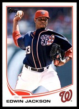 Edwin Jackson 2013 Topps #233 Nationals MLB READ FREE SHIPPING AutographDen