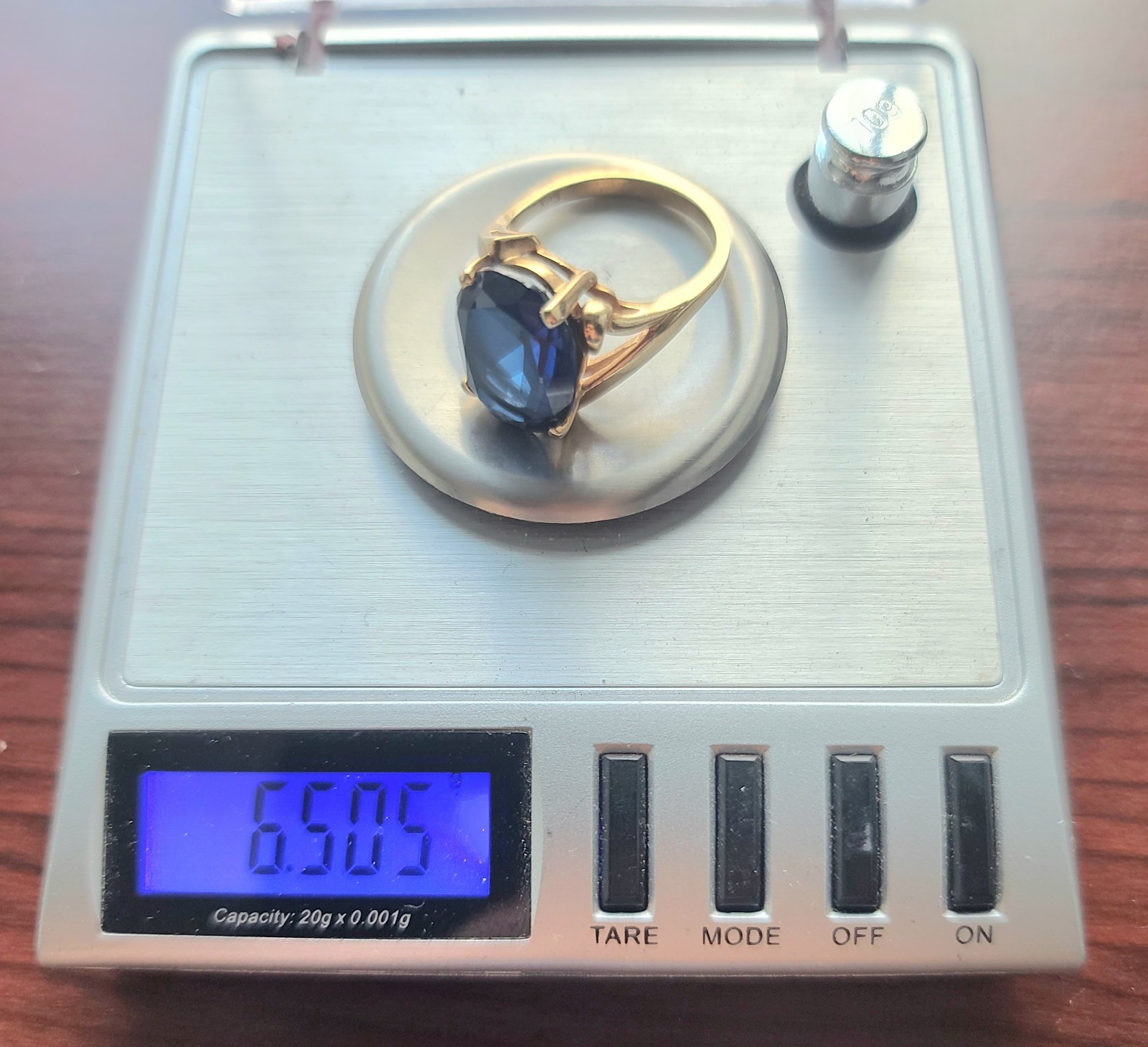 10k Solid Yellow Gold Genuine Blue Sapphire Gem R… - image 22