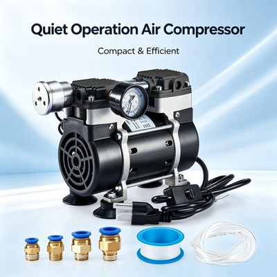 #ad #ad Lab Vacuum Pump Oilless Vacuum Pump 180W 50L Min w Pressure GaugeSilencer New $95.99