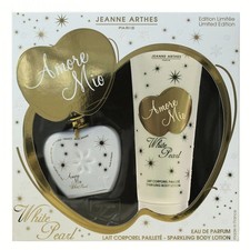 Image of JEANNE ARTHES AMOUR MIO WHITE PEARL GIFT SET 100ML EDP + 100ML BODY LOTION + 7ML