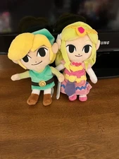 Legend Of Zelda Wind Waker Toon Link & Zelda Sanei Plush Nintendo