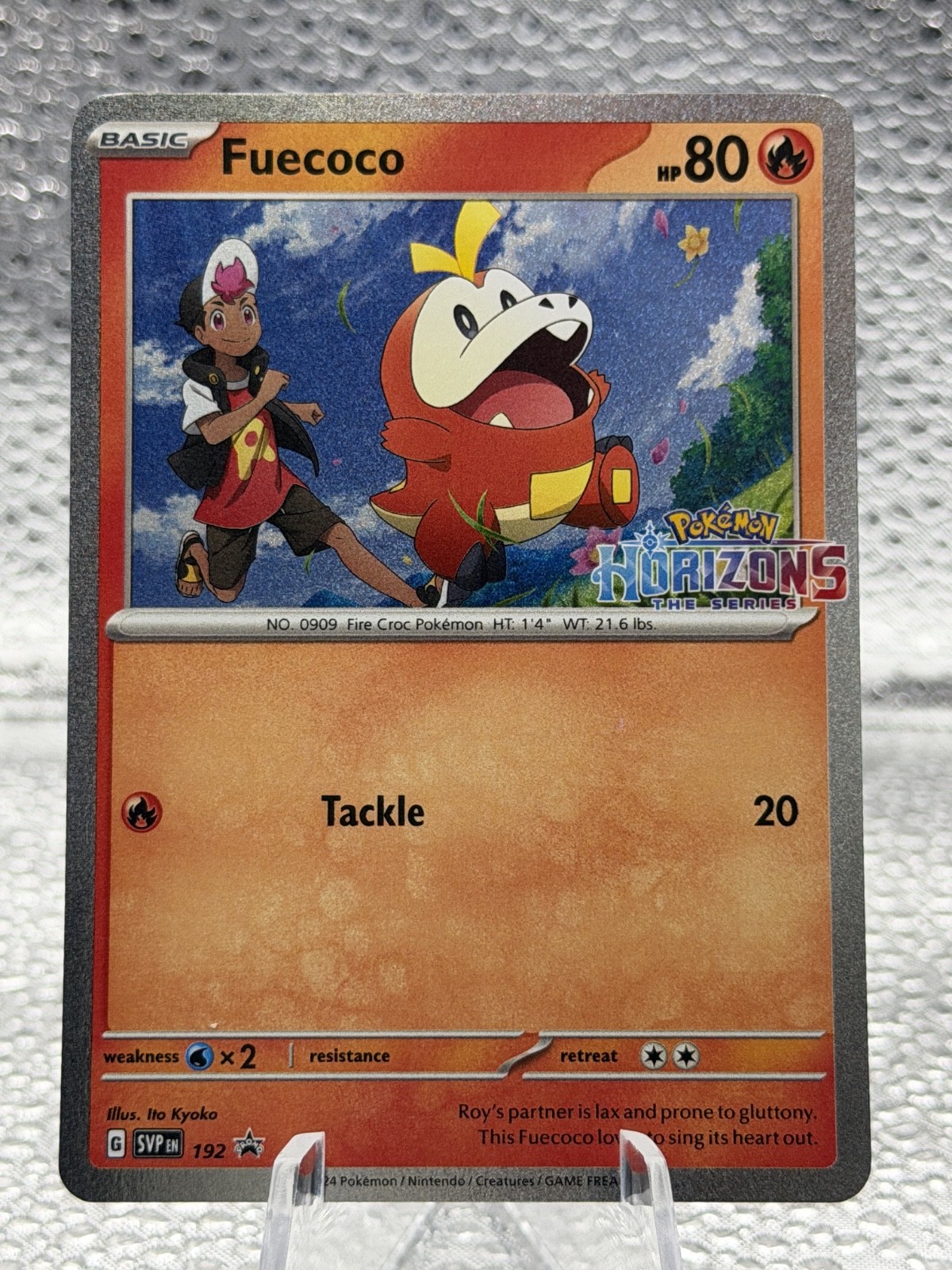 Pokémon TCG Scarlet & Violet Fuecoco 192 Black Star Promo Horizons Series Stamp