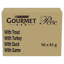 96 x 85g Gourmet Perle Country Medley Mini Fillets in Jelly Wet Cat Food  Mega