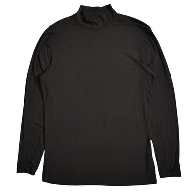 Luxzuz One Two Top Damen XL schwarz reiner Bambus Stretch Stehkragen Langarm
