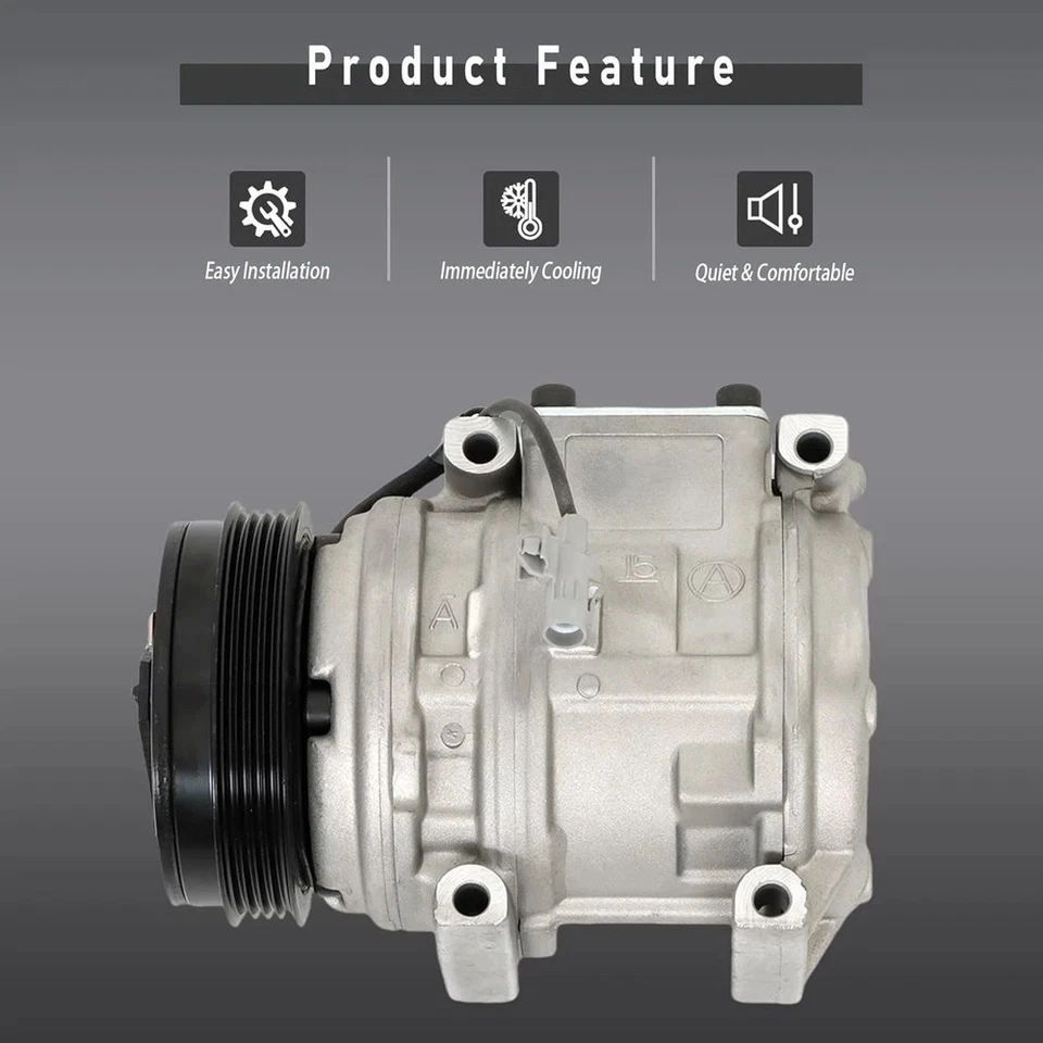 Compresor de aire acondicionado con embrague de repuesto para T100 1994-1998 Tacoma 1995-2004  Foto 3 de 4