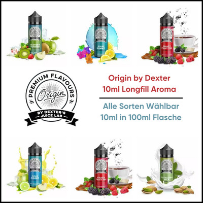 Dexter Juice Lab Origin Longfill 10ml in 100ml Flasche zum Mischen von eLiquid