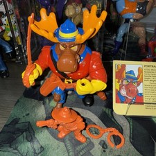 Vintage TMNT Teenage Mutant Ninja Turtles 1992 Monty Moose completo bella forma!