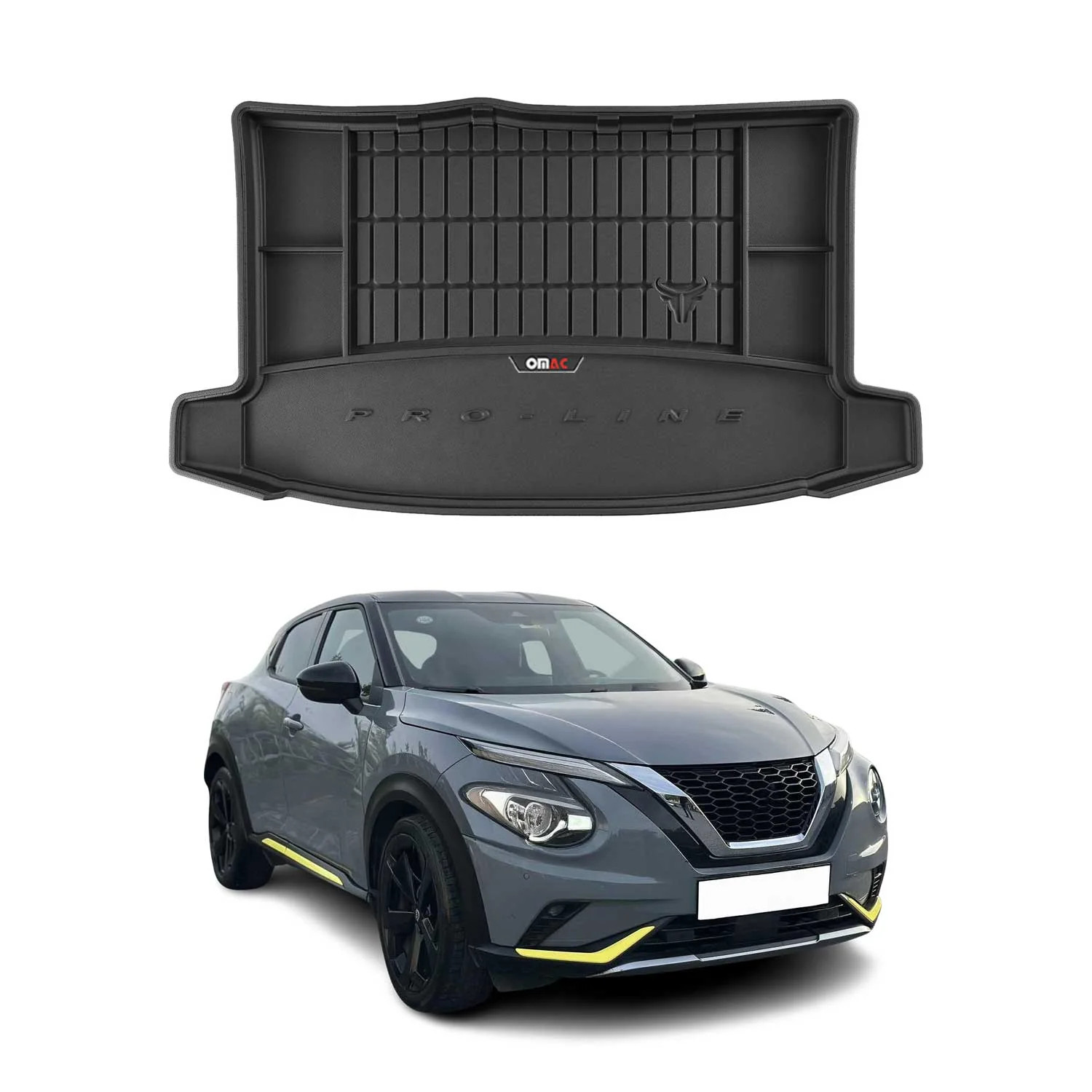 Tapis de coffre pour Nissan Juke 2019-2022 en élastomère premium finition noire