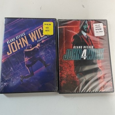 John Wick 1-4 Movie Collection - Chapters 1, 2, 3 and 4 DVD Set new
