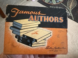 Parker Brothers 1943 'Famous Authors' Card Game Complete Set with Instructions