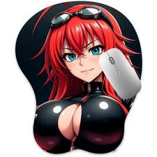 3D Mousepad Oppai Mouse pad with Wrist Rest Pain Relief Anime Manga pad Rias