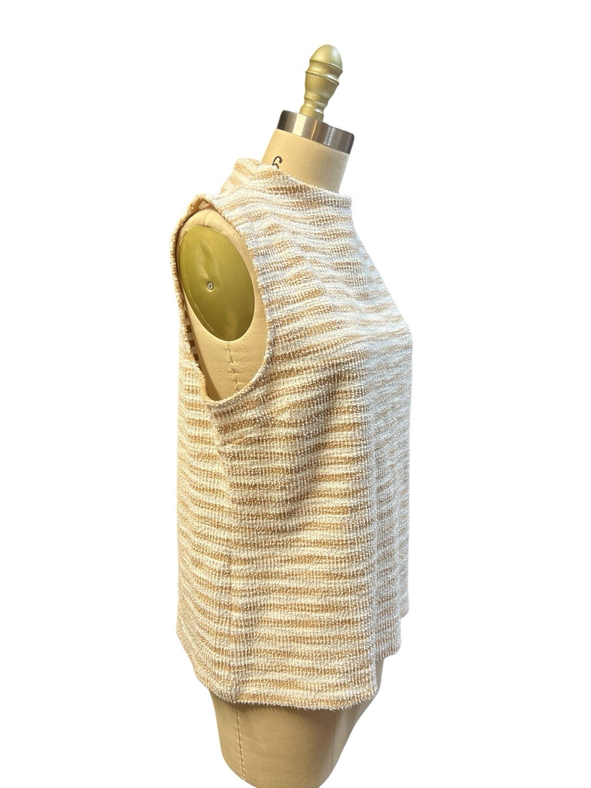 Talbots Button Detail Funnel Neck Shell Sunset St… - image 3