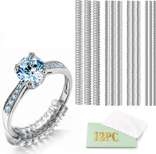 Ring Sizer Adjuster for Loose Rings   12 Pack Invisible Ring Guards, Clear Ring