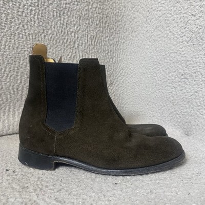 Barker Chelsea Boots Mens Size EU 41 Brown Suede Made In England Ankle Boot